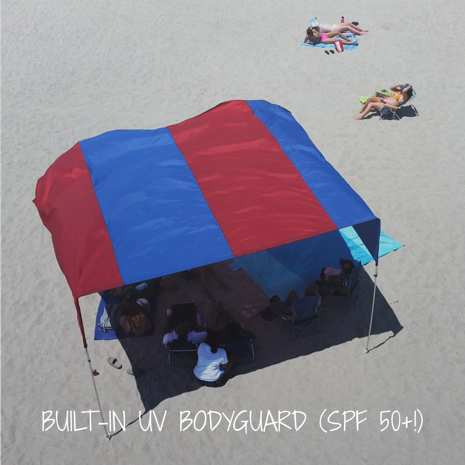 Grand Shade with Bold Blue and Red Canopy