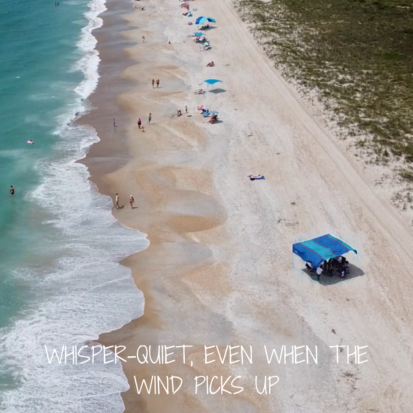 Grande Shade with Beach Blue Tones Canopy