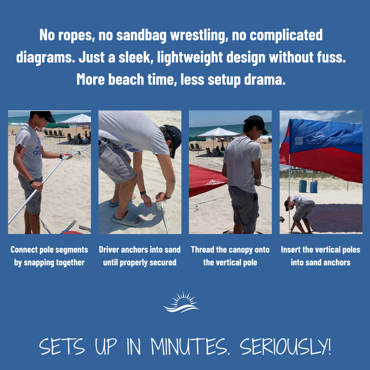 Grand Shade with Bold Blue and Red Canopy