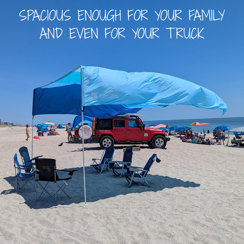 Shade with Beach Blue Canopy