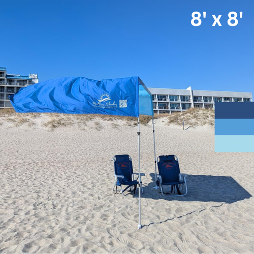 "Cozy" shade with "Beach Blue Tones" color palette.