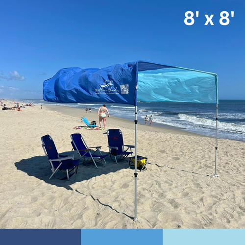 "Cozy" shade with "Beach Blue Tones" color palette.