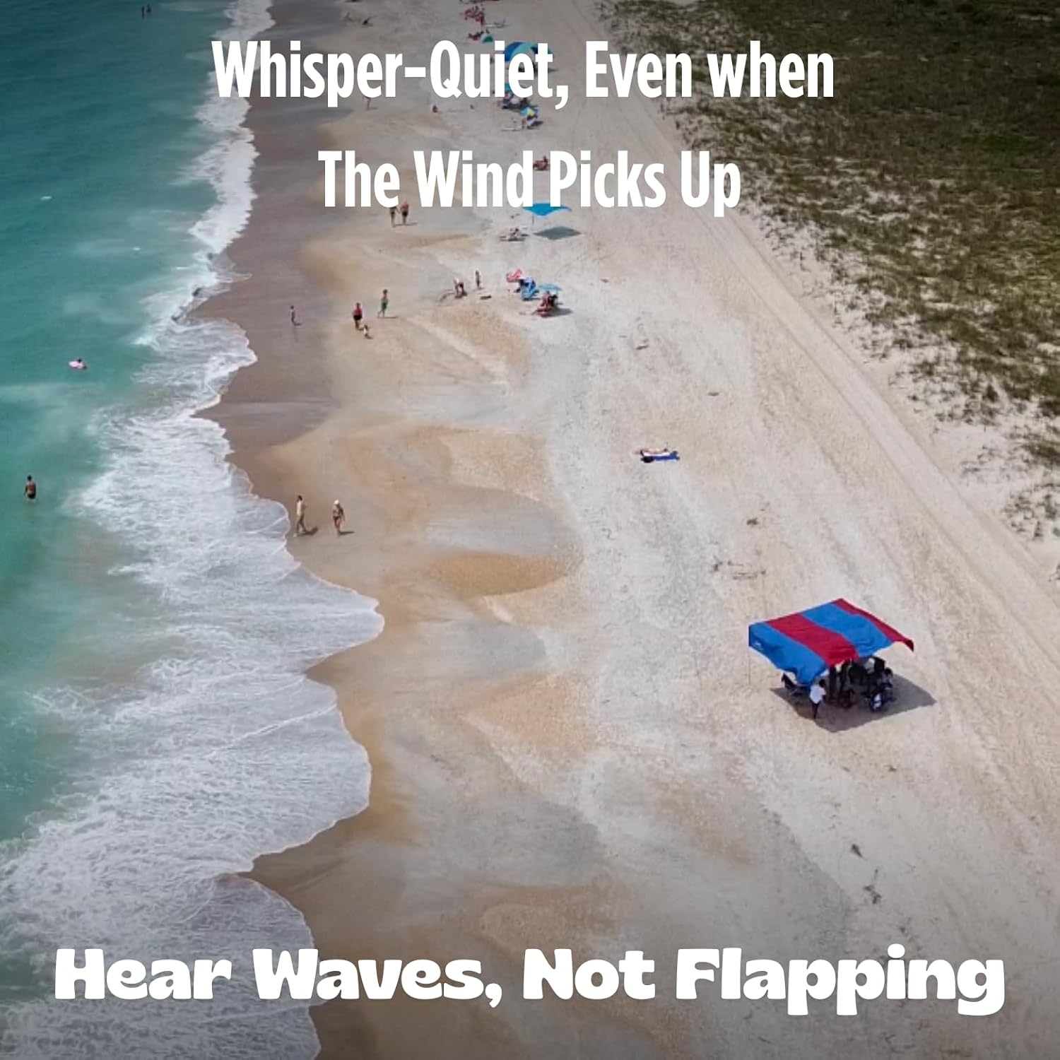 "Grande" shade with "Bold Blue and Red" color palette.