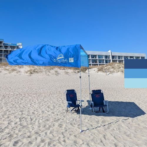 "Cozy" shade with "Beach Blue Tones" color palette.