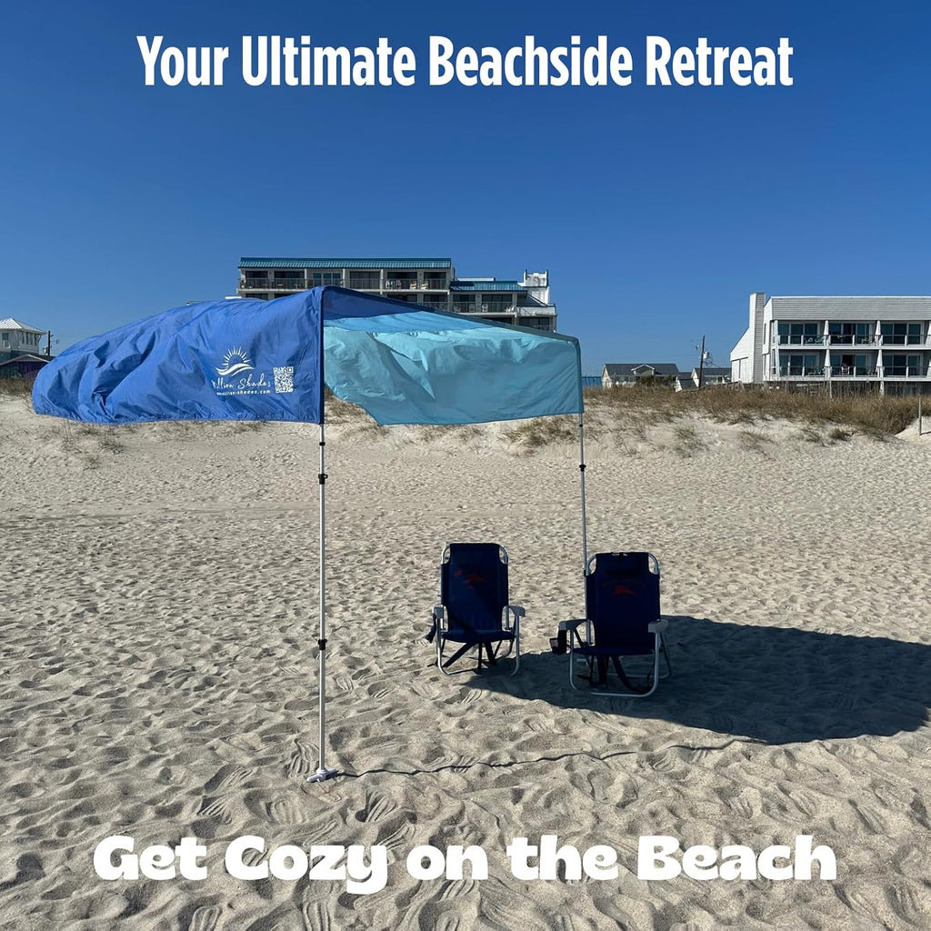 "Cozy" shade with "Beach Blue Tones" color palette.