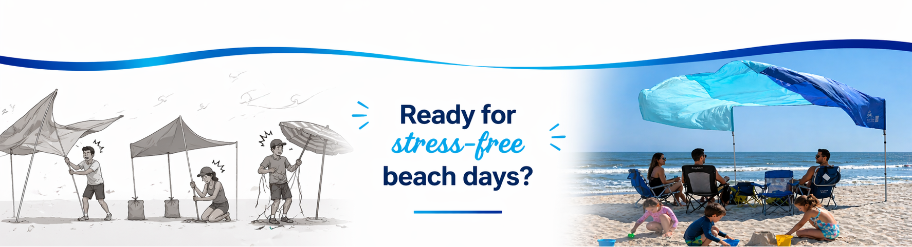 Beach shade feature banner