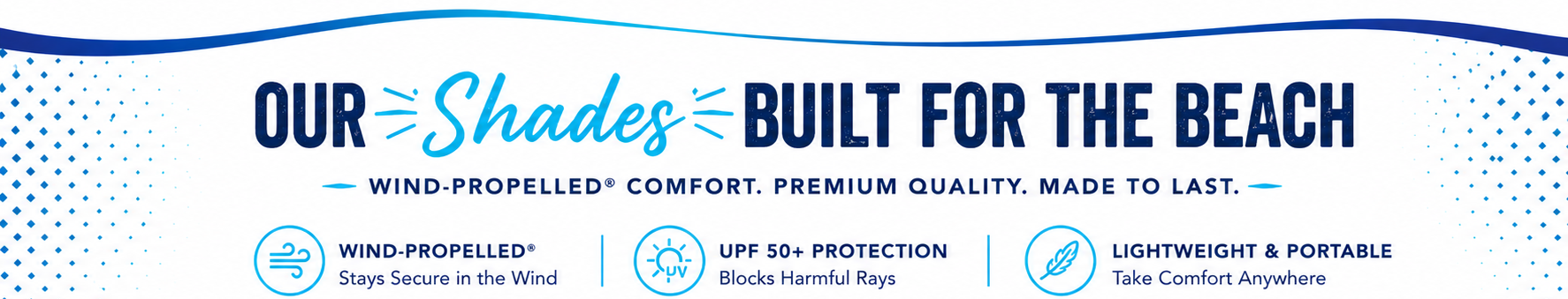 Beach shade feature banner