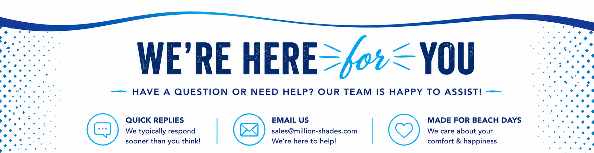 Beach shade feature banner