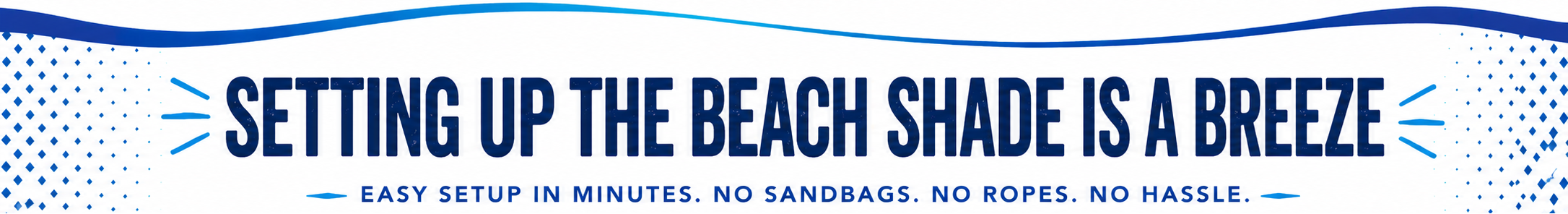 Beach shade feature banner