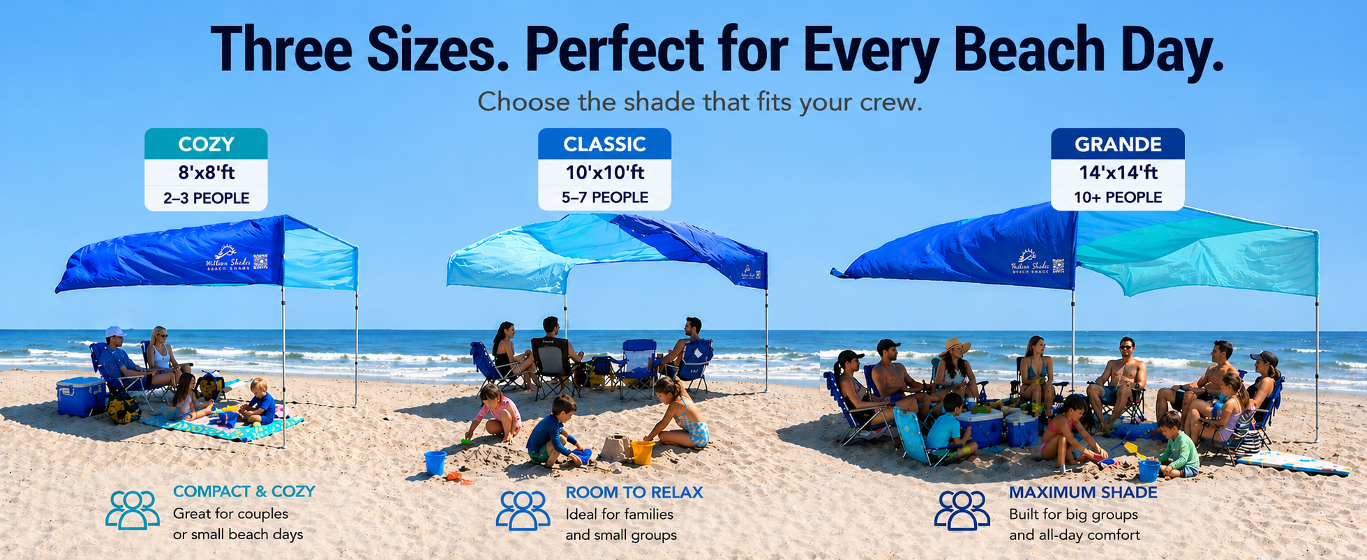 Beach shade feature banner